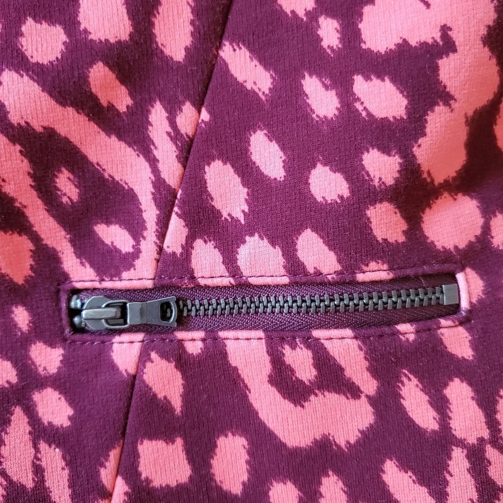 Gap Colorful Leopard Print Cropped Zip Jacket Size 0 - Picture 5 of 6